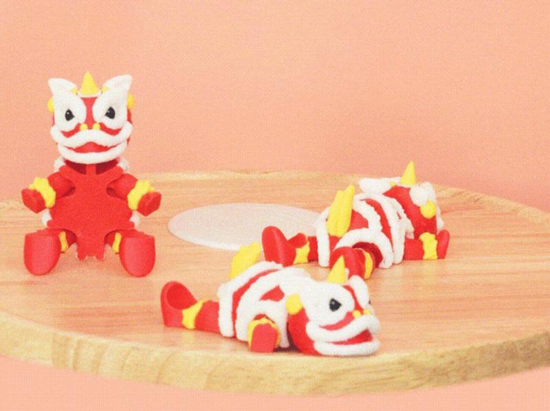 中国舞狮3D打印模型