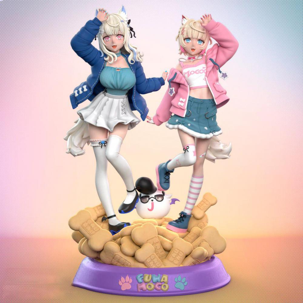 Fuwa和Moco 虚拟主播3D打印模型
