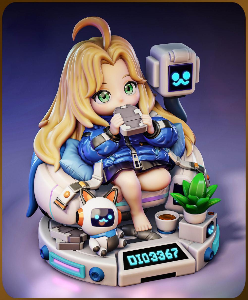 识质存在 戴安娜Q版3D打印模型
