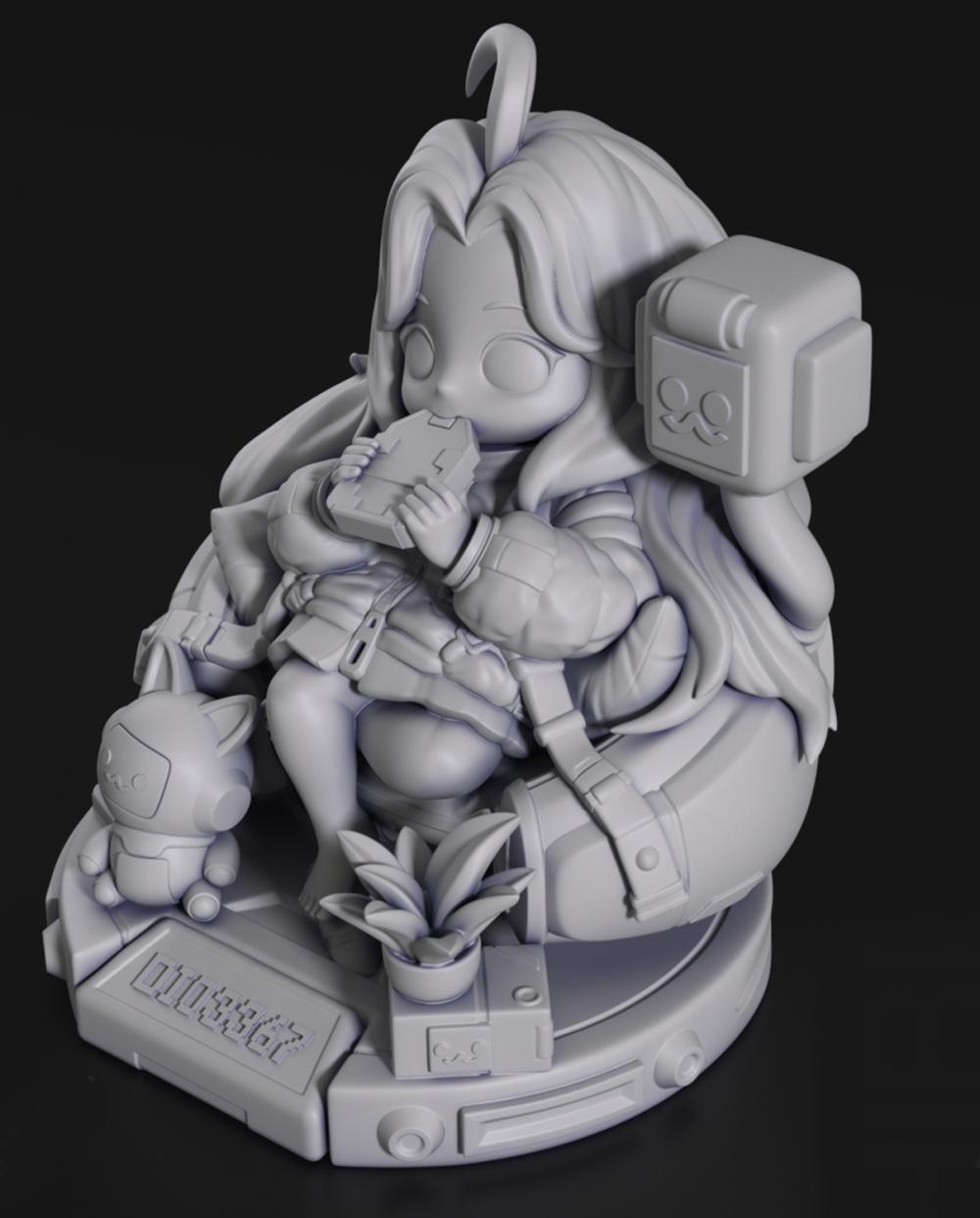 识质存在 戴安娜Q版3D打印模型