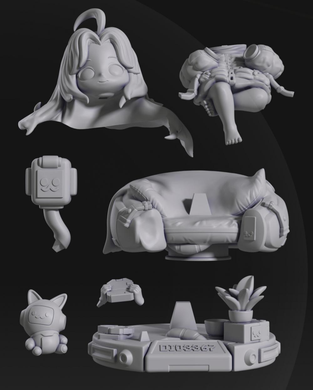 识质存在 戴安娜Q版3D打印模型