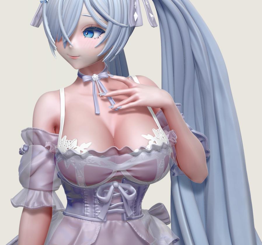胜利女神 水晶公主灰姑娘3D打印模型