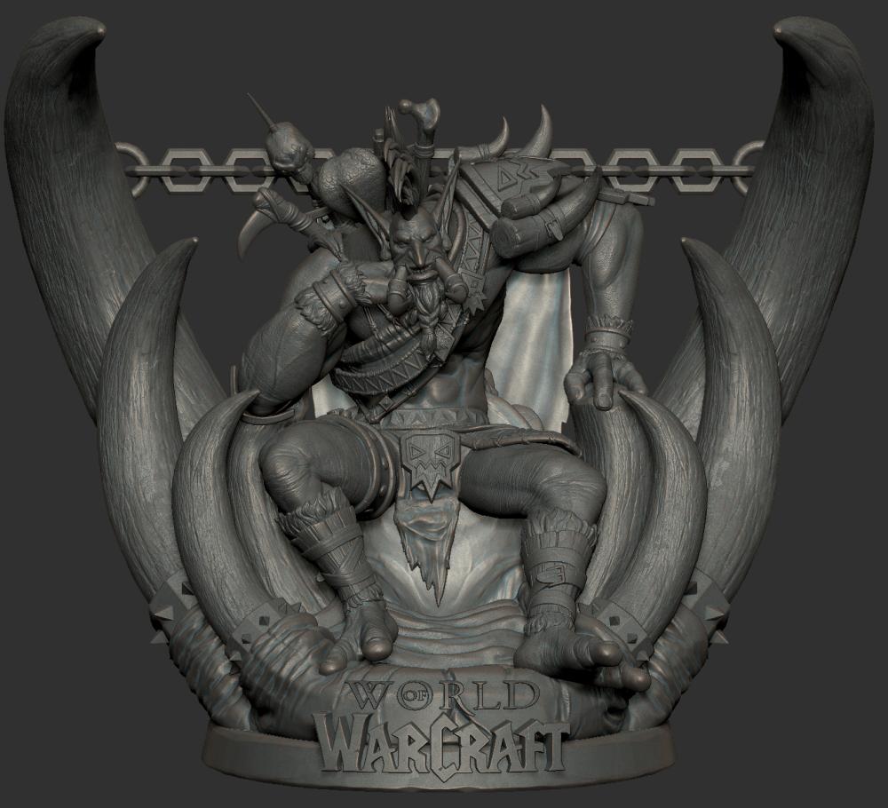 WOW魔兽世界大酋长沃金3D打印模型