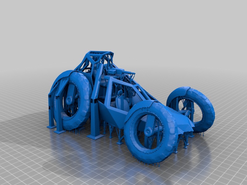 3轮摩托车3D打印模型