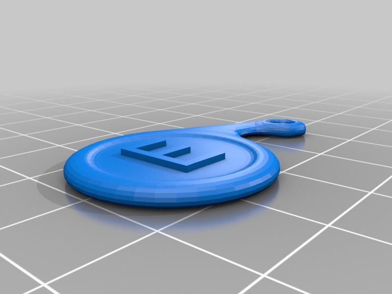 匙扣设计3D打印模型