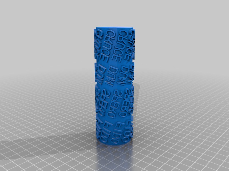 文字滚刷3D打印模型