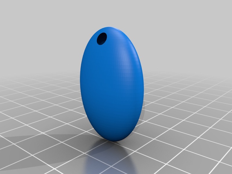 椭圆形钥匙圈设计3D打印模型
