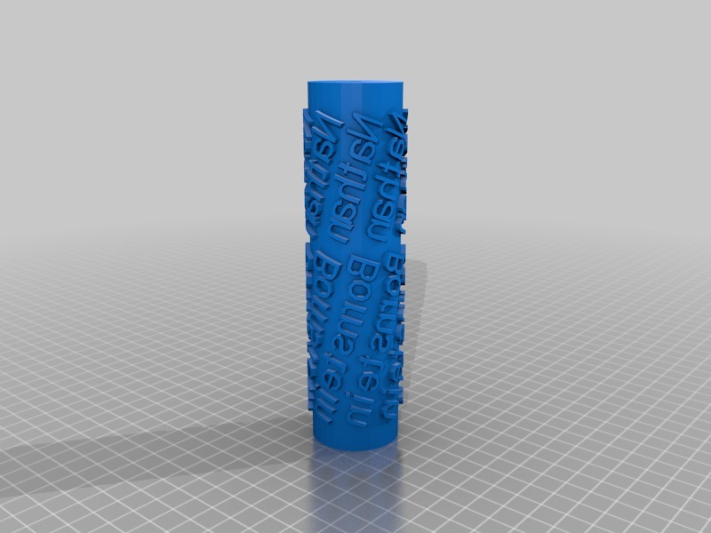 文本滚刷3D打印模型