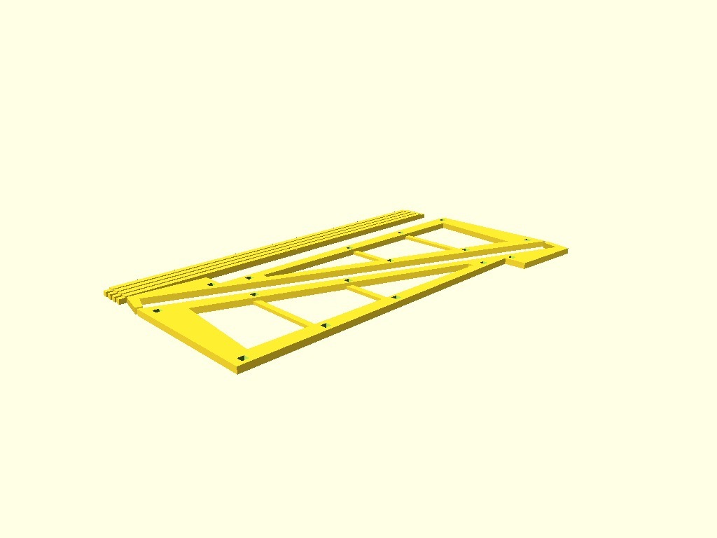 固定角度的桌面画架3D打印模型