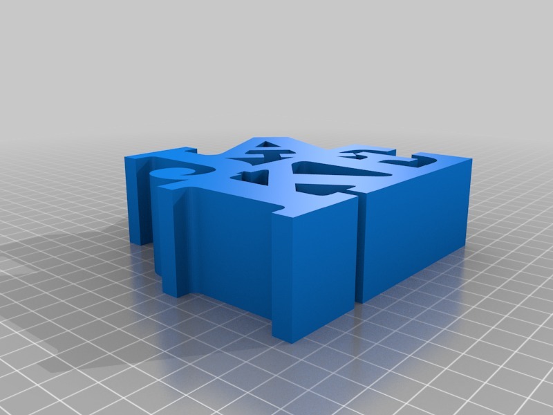 我定制的字母雕塑3D打印模型