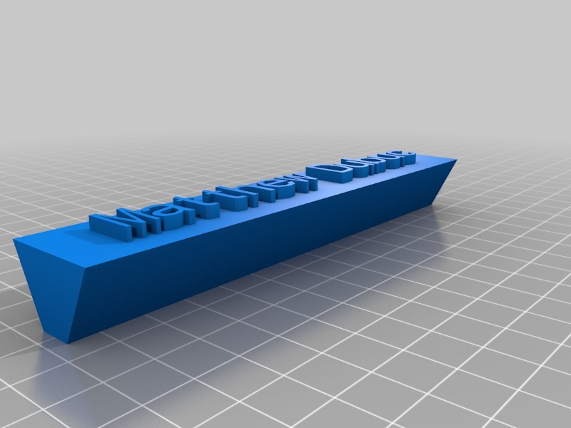 我的自定义桌面铭牌3D打印模型