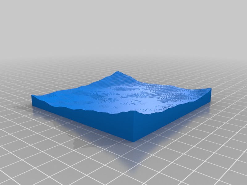陨石坑地形展示3D打印模型