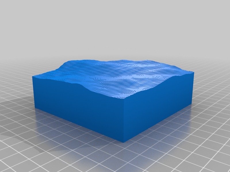 陨石坑地形展示3D打印模型