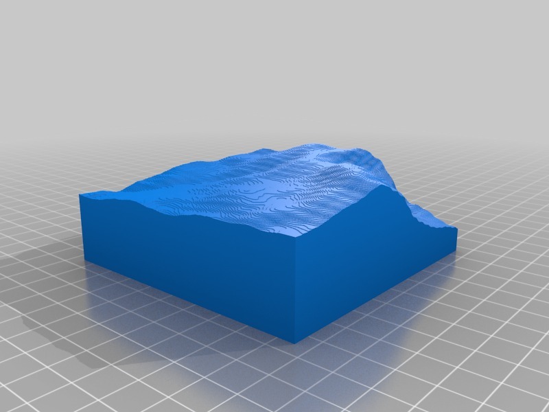 陨石坑地形展示3D打印模型