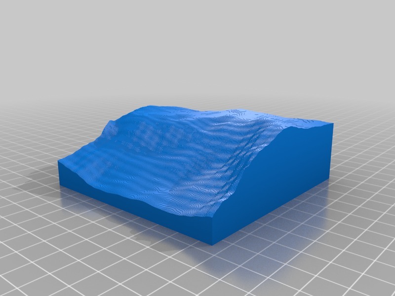 陨石坑地形展示3D打印模型