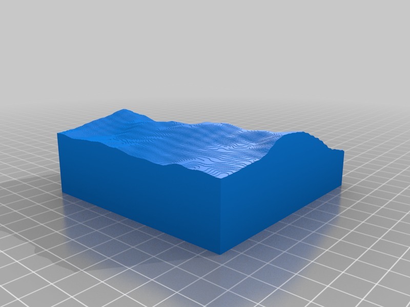 陨石坑地形展示3D打印模型