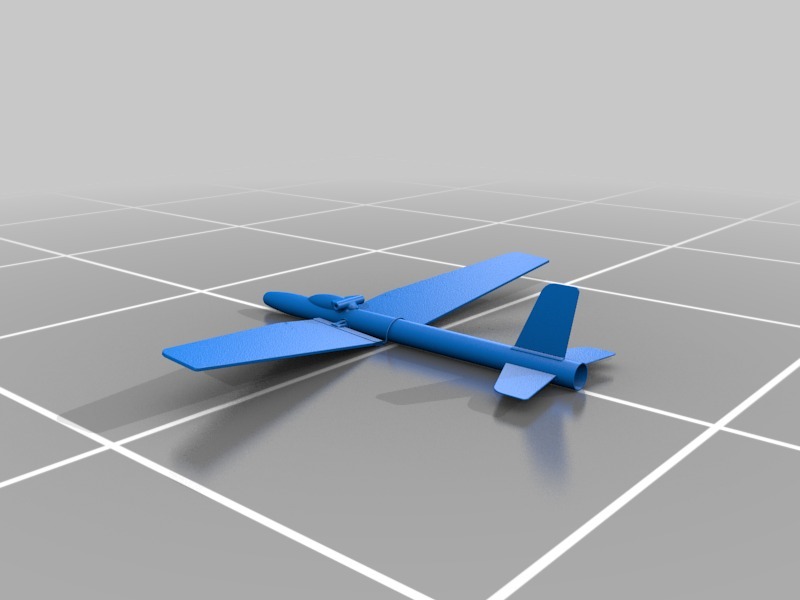 航空火箭滑翔机3D打印模型