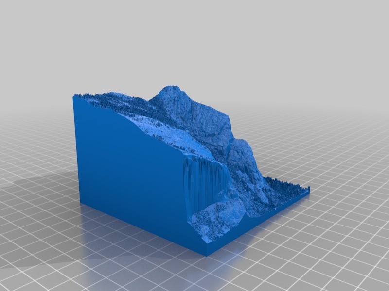 约塞米蒂地貌3D打印模型