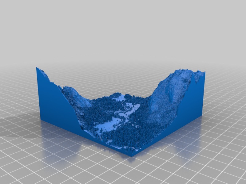 约塞米蒂地貌3D打印模型