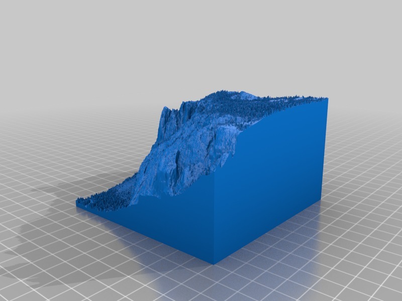 约塞米蒂地貌3D打印模型