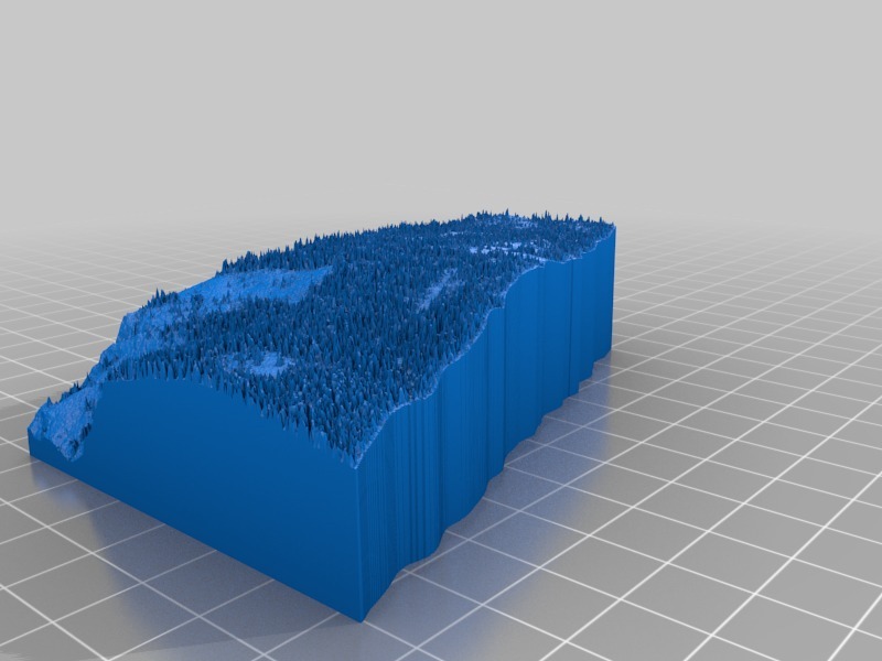 约塞米蒂地貌3D打印模型