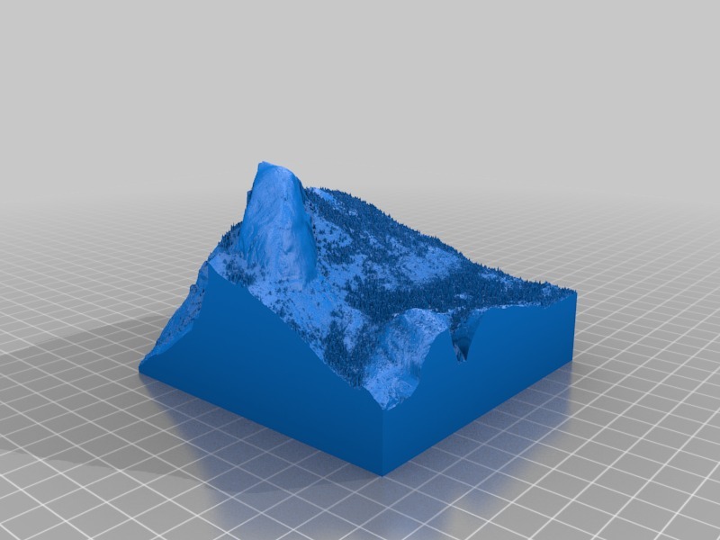 约塞米蒂地貌3D打印模型