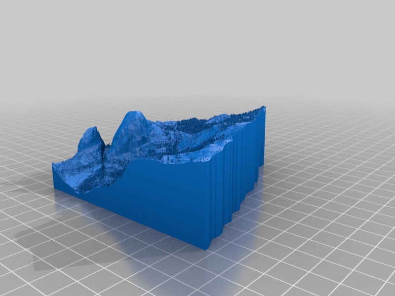 约塞米蒂地貌3D打印模型