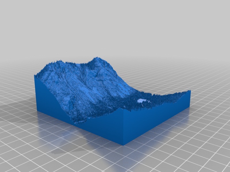 约塞米蒂地貌3D打印模型