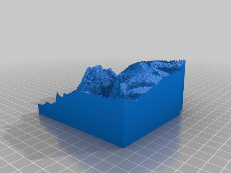 约塞米蒂地貌3D打印模型