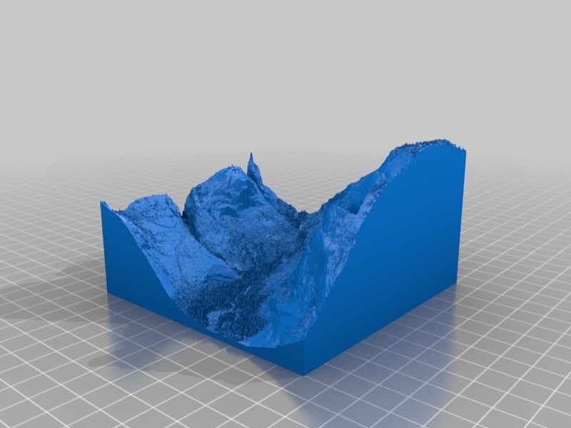 约塞米蒂地貌3D打印模型