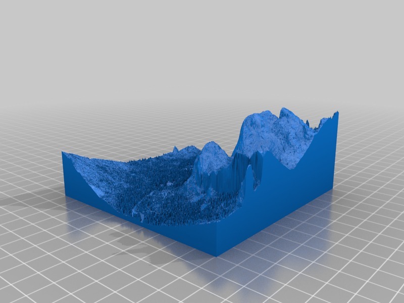 约塞米蒂地貌3D打印模型