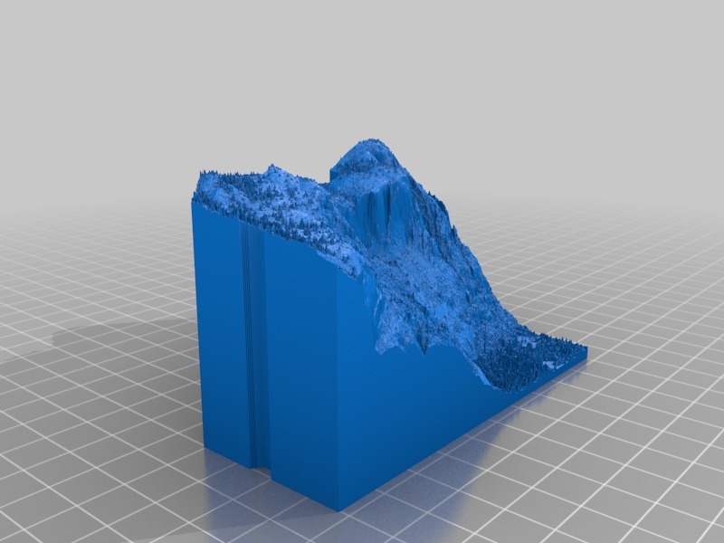 约塞米蒂地貌3D打印模型