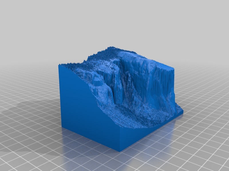 约塞米蒂地貌3D打印模型