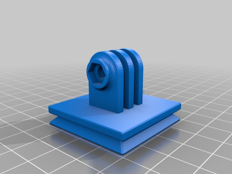 阿卡瑞士平方GoPro安装板3D打印模型