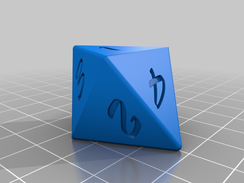 8面骰子3D打印模型