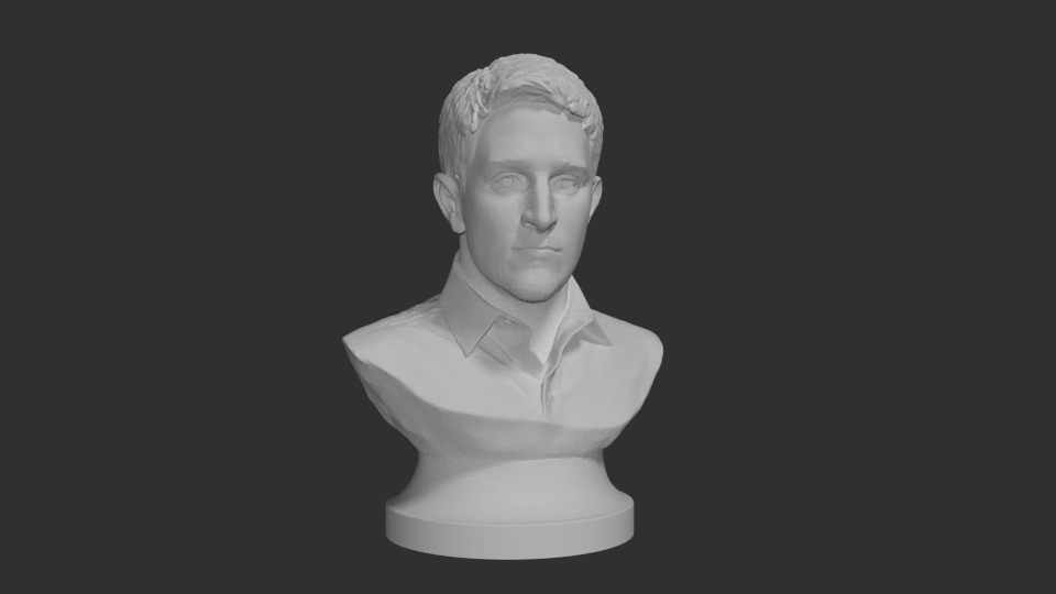 斯诺登半胸像3D打印模型