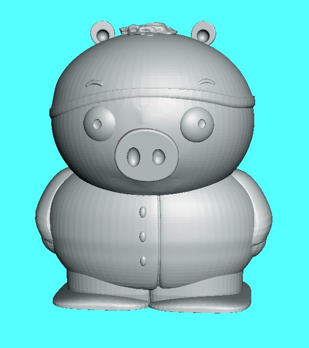 卡通小猪3D打印模型
