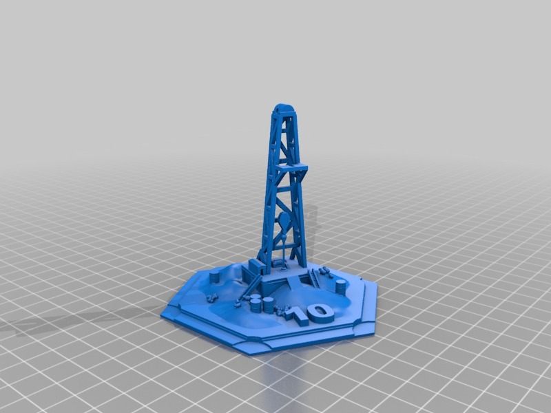 油田钻井平台3D打印模型
