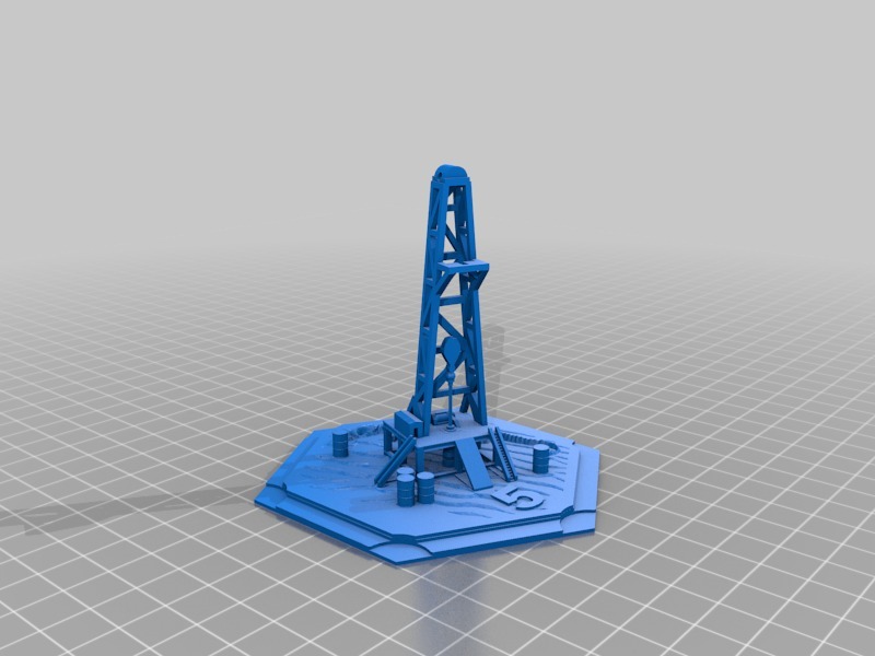 油田钻井平台3D打印模型